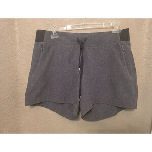 Calia Gray Black Pull on Lightweight Performance Shorts M EUC Zip Pockets